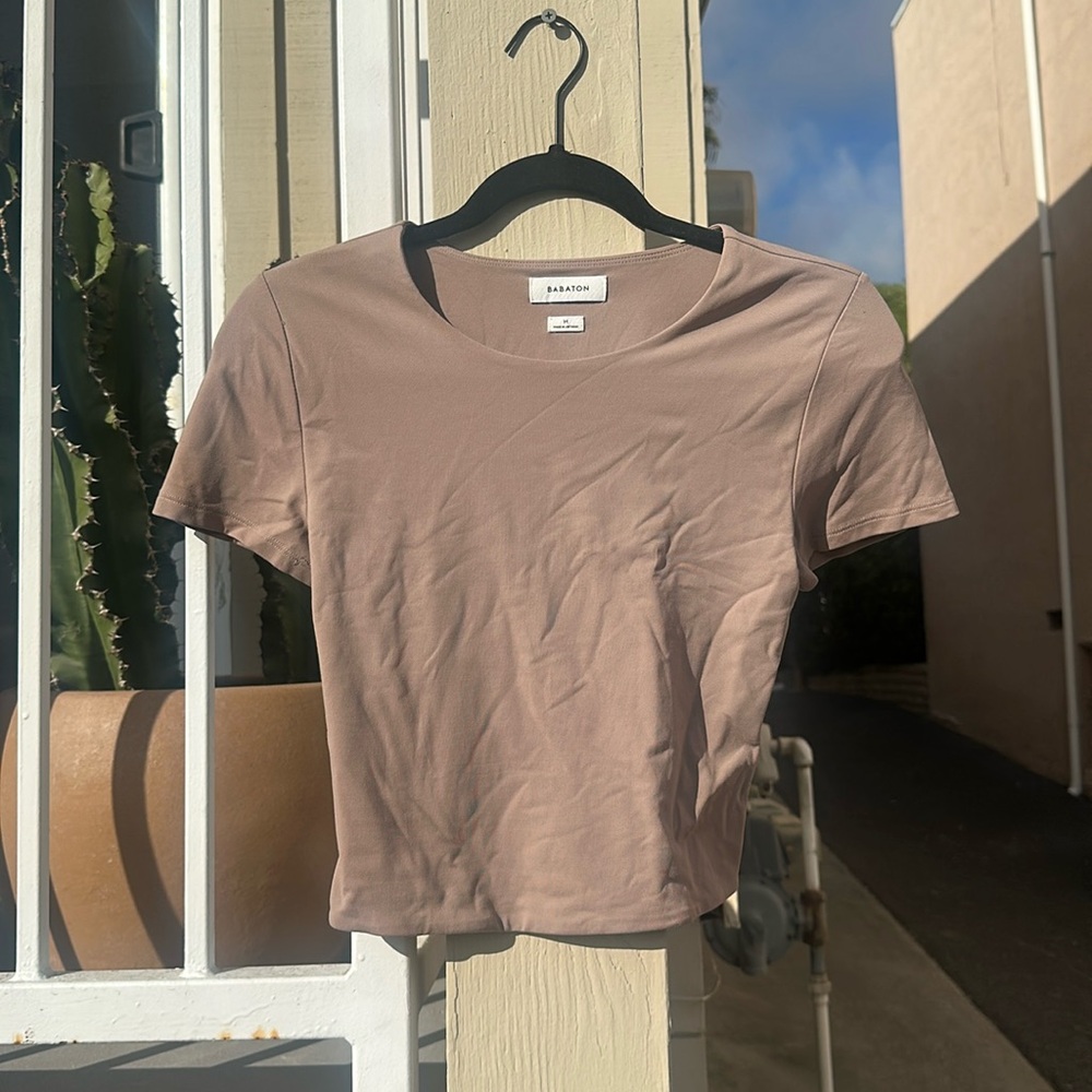 Babaton by Aritzia cropped short sleeve
